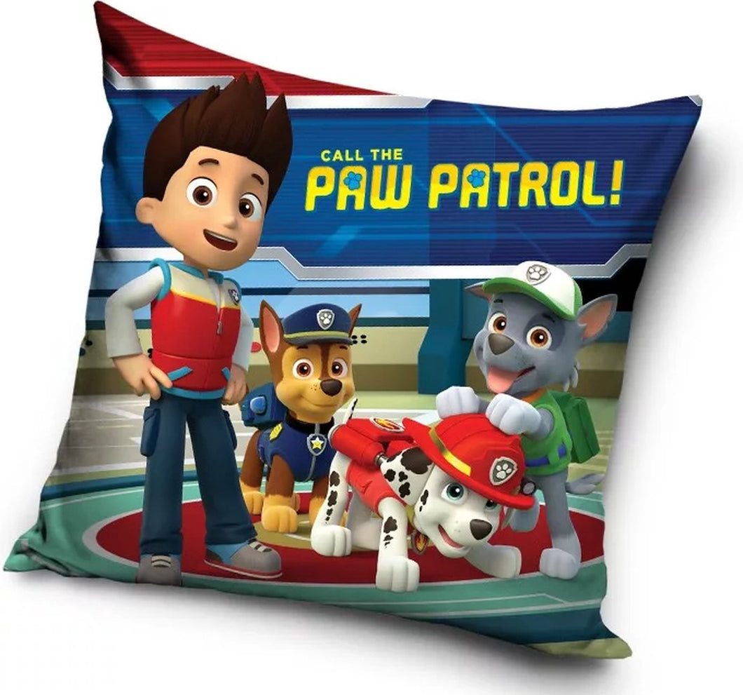 Call The Paw Patrol, Chase, Marshall en Rocky 40 x 40 kussensloop