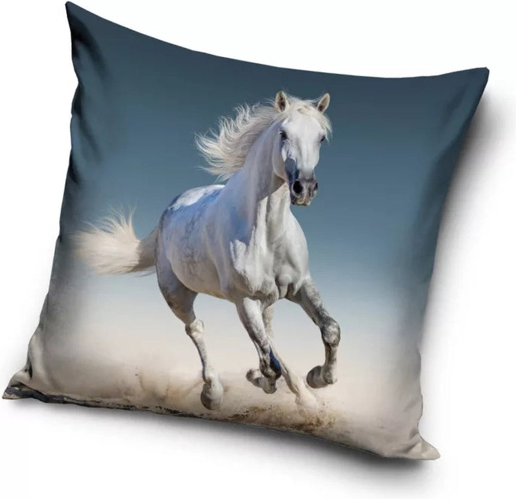 Witte Paard 40 x 40 kussensloop