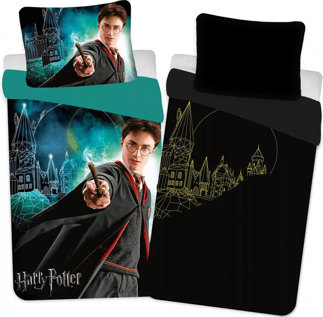 Harry Potter Dekbedovertrek - Glow in The Dark - 140 x 200 cm + 70 x 90 cm