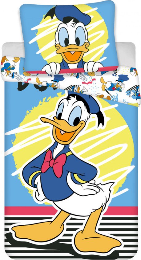 Donald Duck - Dekbedovertrek - Eenpersoons - 140 x 200 cm - Katoen