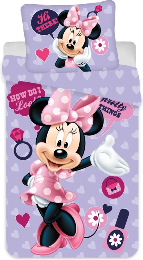 Minnie Mouse, Pretty Things - Dekbedovertrek - Eenpersoons - 140 x 200 cm - Katoen