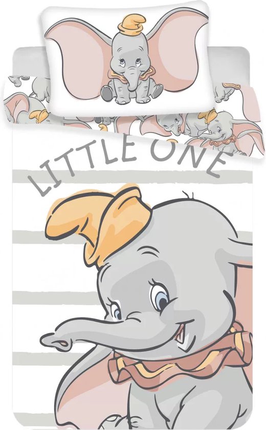 Disney Dumbo Baby Dekbedovertrek Little One - 100 x 135 cm + 40 x 60 cm