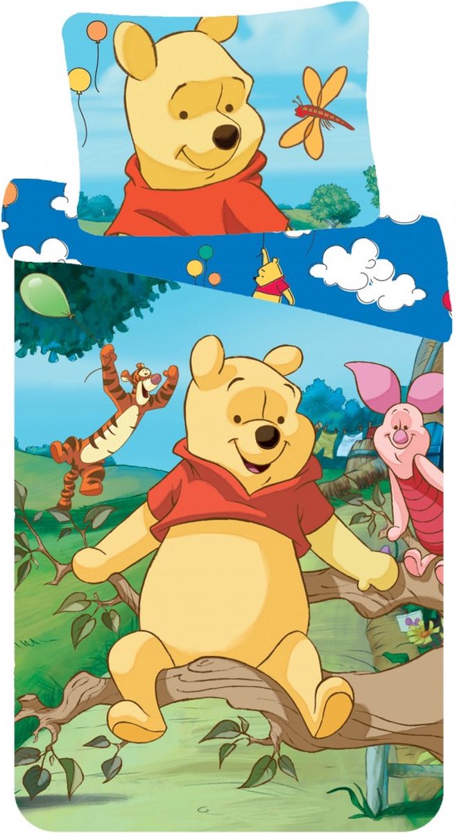 Winnie the Pooh Dekbedovertrek - 140 x 200 cm + 70 x 90 cm