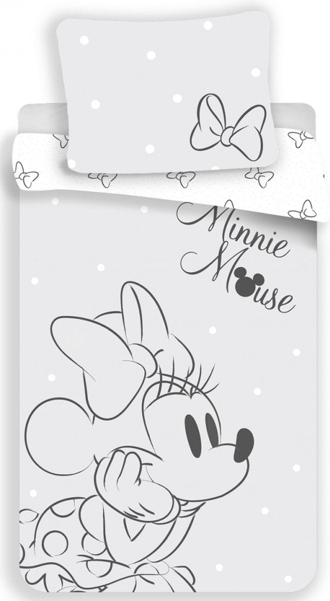 Disney Minnie, Minnie Mouse - Dekbedovertrek - Eenpersoons - 140 x 200 cm - Katoen