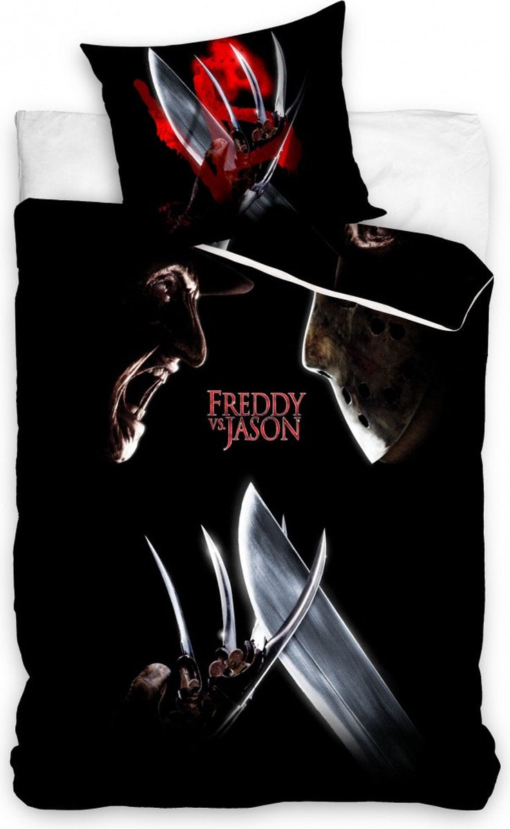 Freddy vs. Jason Dekbedovertrek - 140 x 200 cm + 70 x 90 cm