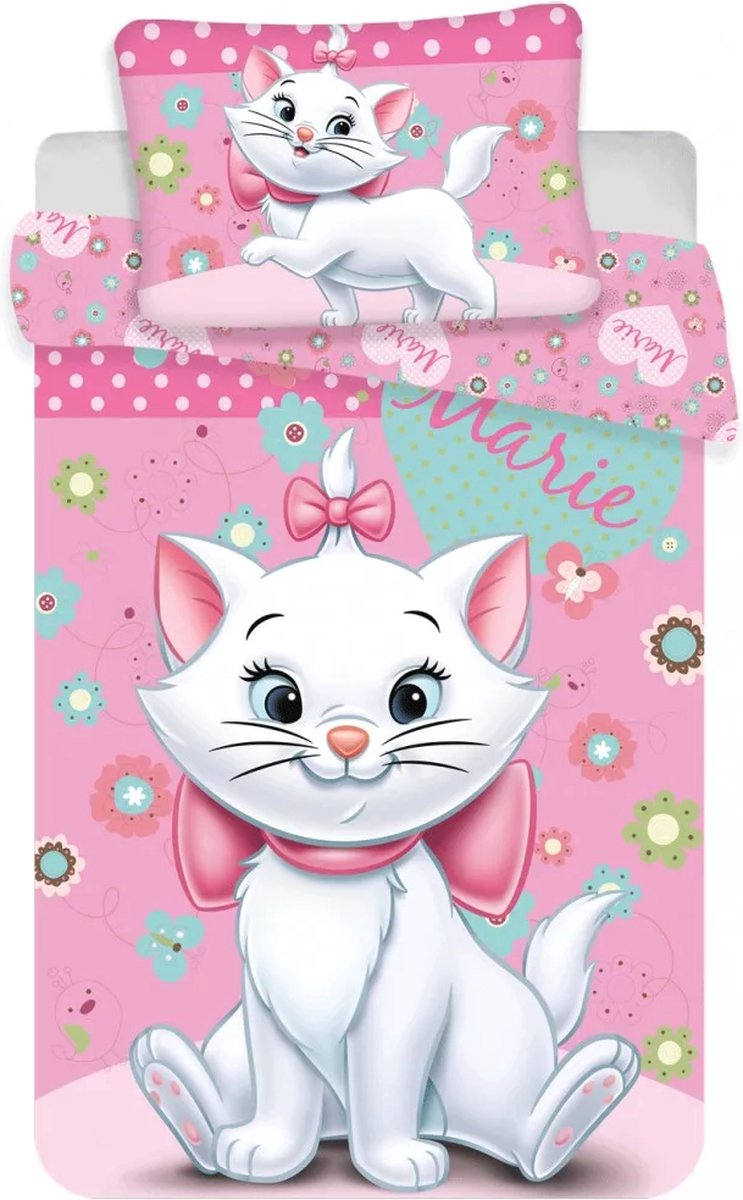 Disney Marie Cat Baby Dekbedovertrek - 100 x 135 cm + 40 x 60 cm