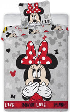 Charger l&#39;image dans la galerie, Minnie Mouse Dekbedovertrek Minnie Love - 140 x 200 cm + 70 x 90 cm
